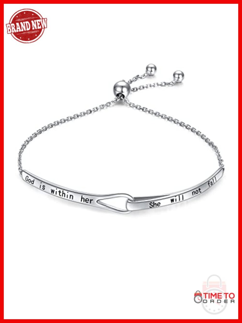 Sterling Silver Inspirational Infinity Bracelet Graduation Gift